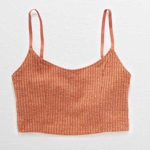 Aerie Chill Ribbed Longline Bralette Size Medium